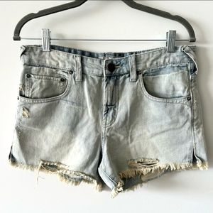 Free People Frayed Cutoff Distressed Denim Shorts SZ 27
